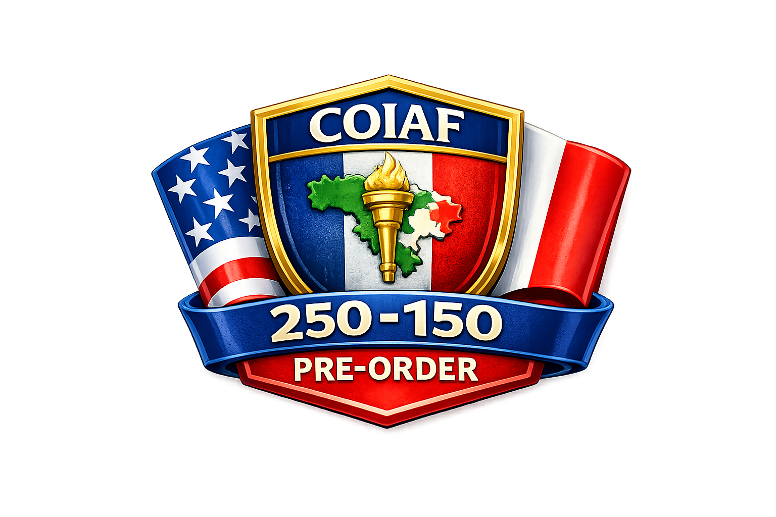 COIAF 250-150 commemorative throw pre-order emblem