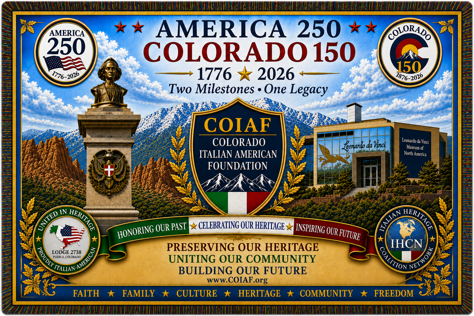 COIAF America 250 Special Commemorative Throw